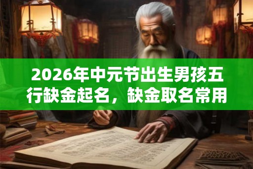 2026年中元节出生男孩五行缺金起名，缺金取名常用字