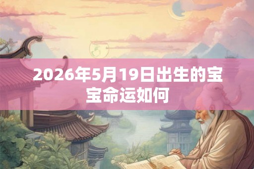 2026年5月19日出生的宝宝命运如何
