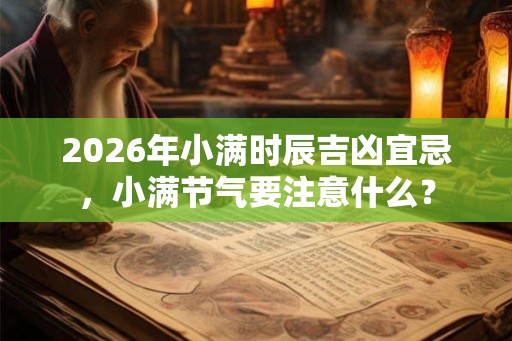 2026年小满时辰吉凶宜忌，小满节气要注意什么？