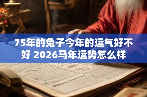 75年的兔子今年的运气好不好 2026马年运势怎么样
