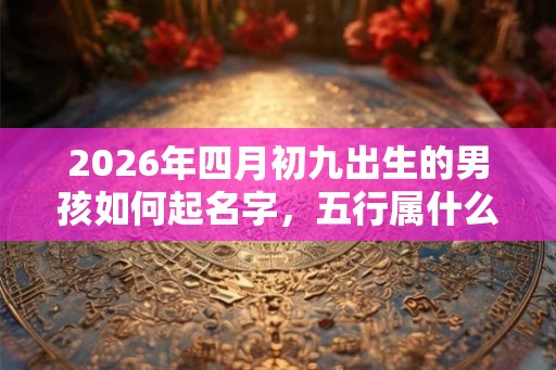 2026年四月初九出生的男孩如何起名字，五行属什么