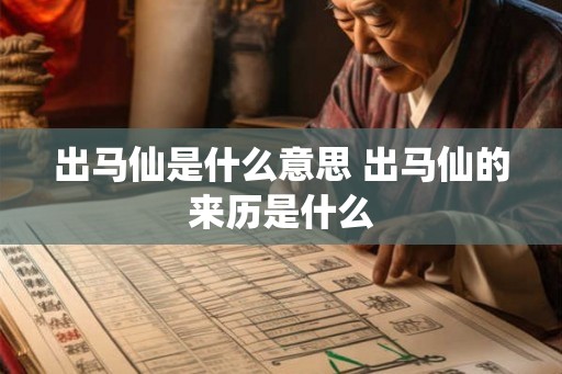 出马仙是什么意思 出马仙的来历是什么