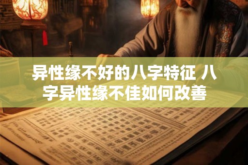异性缘不好的八字特征 八字异性缘不佳如何改善