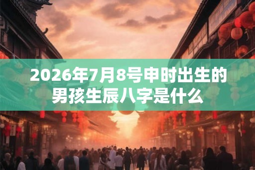 2026年7月8号申时出生的男孩生辰八字是什么 2026年7月8号申时出生的男孩生辰八字是什么