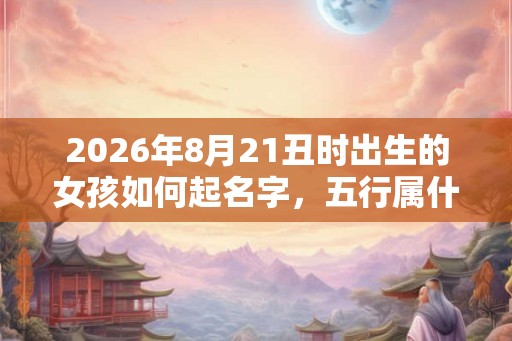 2026年8月21丑时出生的女孩如何起名字，五行属什么