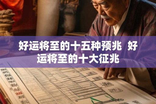 好运将至的十五种预兆  好运将至的十大征兆