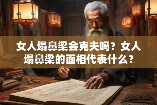 女人塌鼻梁会克夫吗？女人塌鼻梁的面相代表什么？