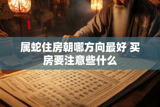 属蛇住房朝哪方向最好 买房要注意些什么 属蛇住房朝哪方向最好 买房要注意些什么