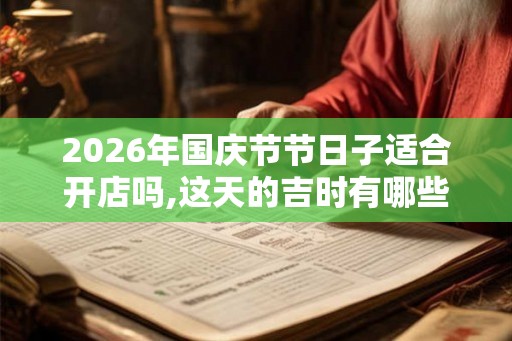 2026年国庆节节日子适合开店吗,这天的吉时有哪些？