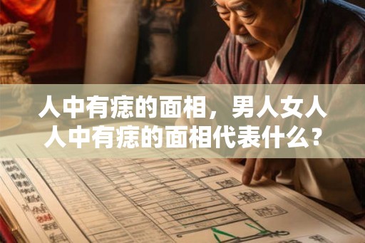人中有痣的面相，男人女人人中有痣的面相代表什么？