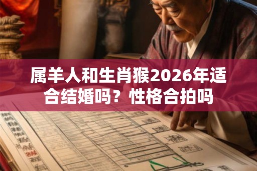 属羊人和生肖猴2026年适合结婚吗？性格合拍吗