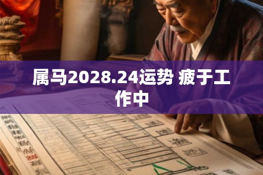 属马2028.24运势 疲于工作中