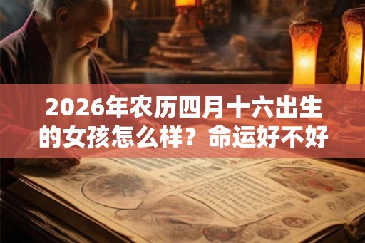 2026年农历四月十六出生的女孩怎么样？命运好不好？