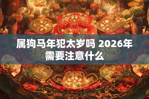 属狗马年犯太岁吗 2026年需要注意什么