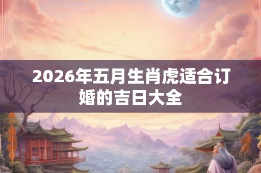 2026年五月生肖虎适合订婚的吉日大全