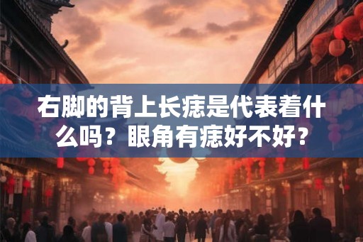 右脚的背上长痣是代表着什么吗？眼角有痣好不好？