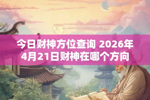 今日财神方位查询 2026年4月21日财神在哪个方向