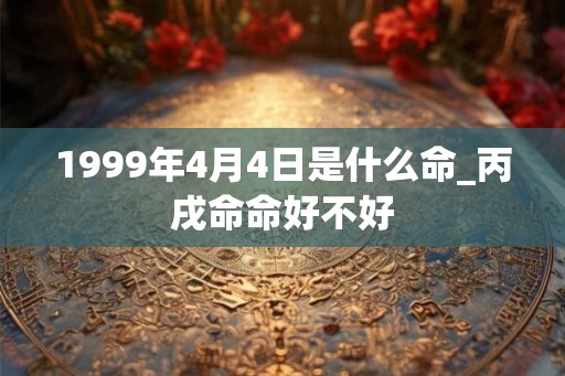1999年4月4日是什么命_丙戌命命好不好