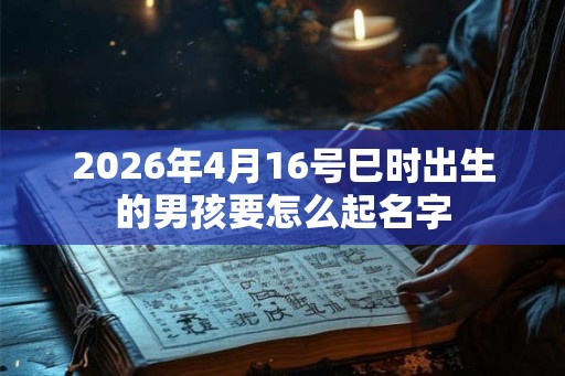 2026年4月16号巳时出生的男孩要怎么起名字