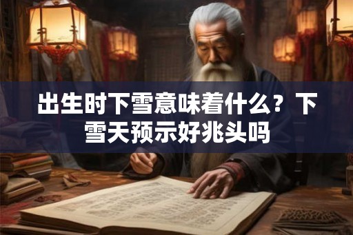 出生时下雪意味着什么？下雪天预示好兆头吗