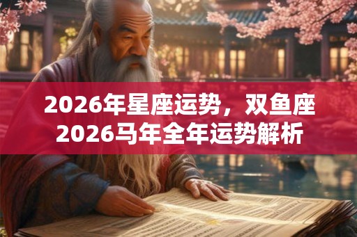 2026年星座运势，双鱼座2026马年全年运势解析