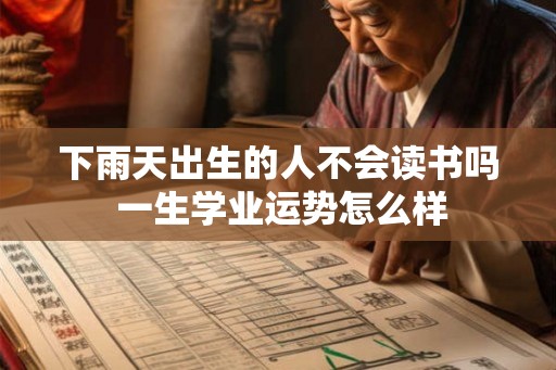 下雨天出生的人不会读书吗 一生学业运势怎么样