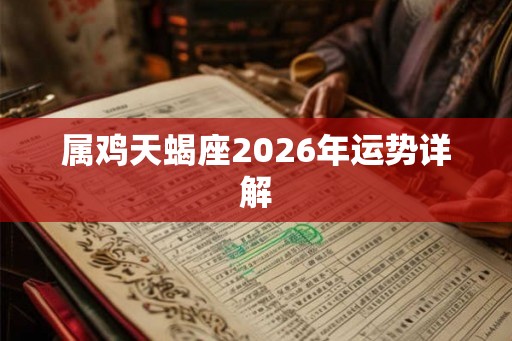 属鸡天蝎座2026年运势详解
