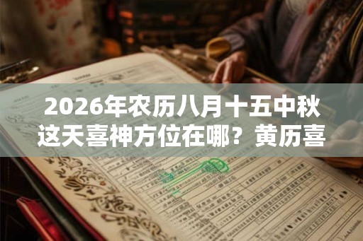 2026年农历八月十五中秋这天喜神方位在哪？黄历喜神位置