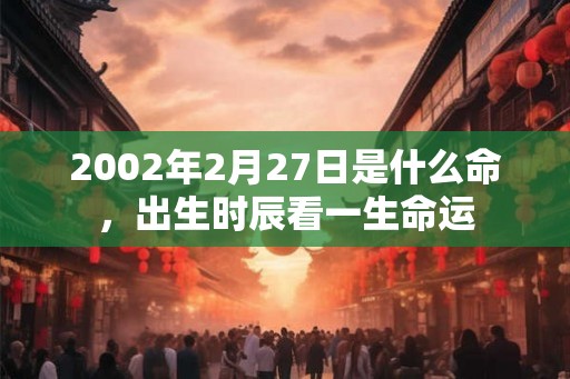 2002年2月27日是什么命，出生时辰看一生命运