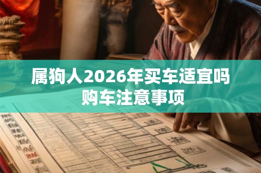 属狗人2026年买车适宜吗 购车注意事项