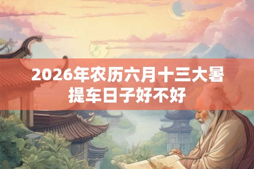2026年农历六月十三大暑提车日子好不好