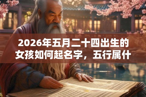 2026年五月二十四出生的女孩如何起名字，五行属什么