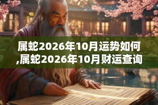 属蛇2026年10月运势如何,属蛇2026年10月财运查询