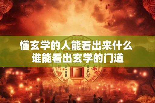 懂玄学的人能看出来什么 谁能看出玄学的门道