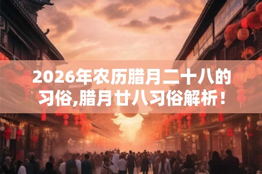 2026年农历腊月二十八的习俗,腊月廿八习俗解析！
