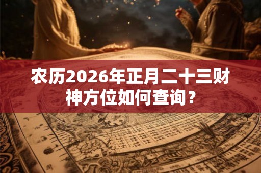 农历2026年正月二十三财神方位如何查询？