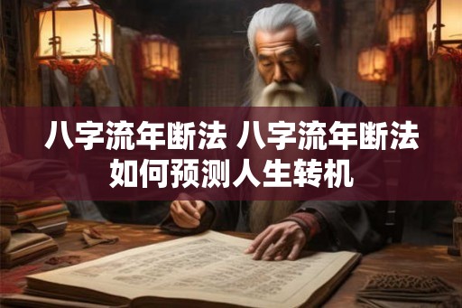 八字流年断法 八字流年断法如何预测人生转机