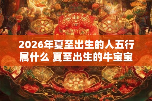 2026年夏至出生的人五行属什么 夏至出生的牛宝宝取名 2026年夏至出生的人五行属什么 夏至出生的牛宝宝取名