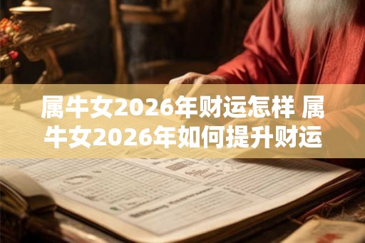 属牛女2026年财运怎样 属牛女2026年如何提升财运