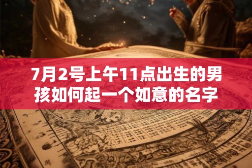 7月2号上午11点出生的男孩如何起一个如意的名字