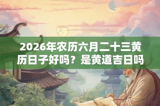 2026年农历六月二十三黄历日子好吗?是黄道吉日吗? 2026年农历六月二十三黄历日子好吗?是黄道吉日吗?
