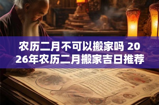 农历二月不可以搬家吗 2026年农历二月搬家吉日推荐