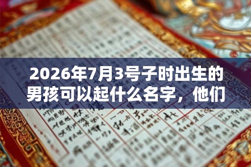 2026年7月3号子时出生的男孩可以起什么名字，他们的五行又是什么