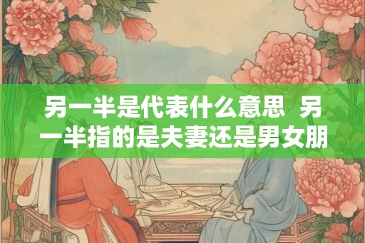 另一半是代表什么意思  另一半指的是夫妻还是男女朋友