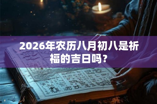2026年农历八月初八是祈福的吉日吗？