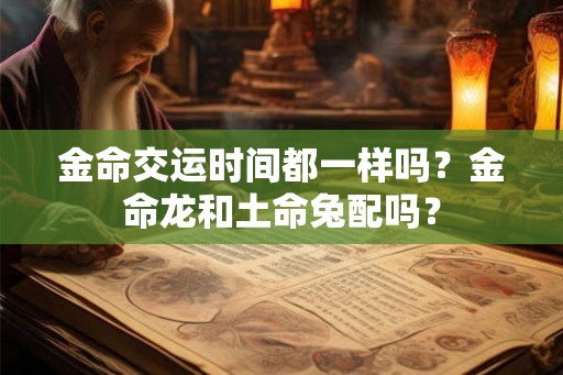 金命交运时间都一样吗？金命龙和土命兔配吗？