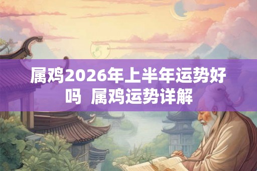属鸡2026年上半年运势好吗  属鸡运势详解