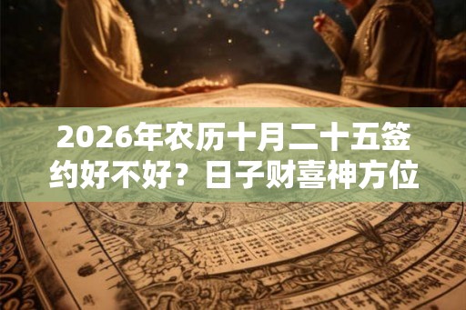 2026年农历十月二十五签约好不好？日子财喜神方位？