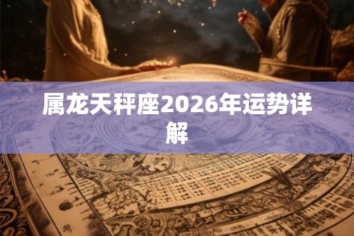 属龙天秤座2026年运势详解