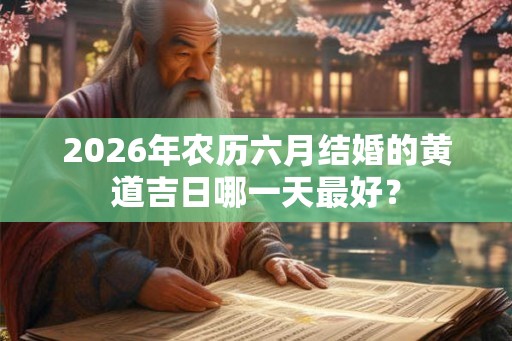 2026年农历六月结婚的黄道吉日哪一天最好? 2026年农历六月结婚的黄道吉日哪一天最好?